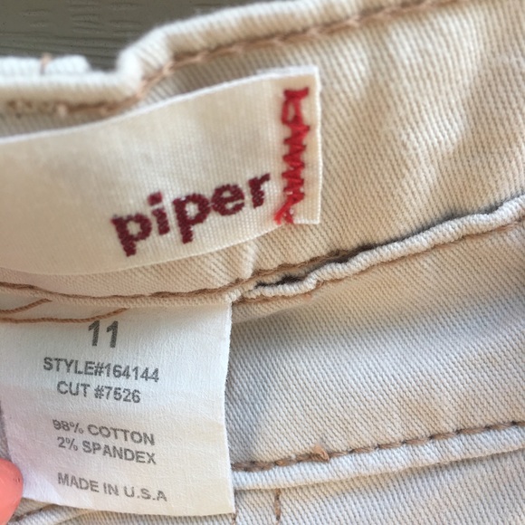 Piper boot cut jeans pants khaki cream tan - Picture 3 of 6